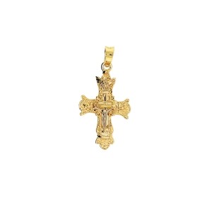 Złoty prawosławny krzyżyk 28 x 16 mm próby 585