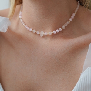 Zestaw Czułość i Spokój – choker i bransoletka kulki 585