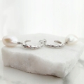 Srebrne kolczyki 925 z perłą Pearl Arc