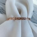 Złota bransoletka kratownica diamentowana rose pr 585