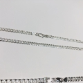 Srebrny łańcuszek pancerka pave grawer próby 925