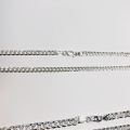 Srebrny łańcuszek pancerka pave grawer próby 925