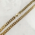 Srebrny złocony łańcuszek pancerka 7,5 mm próby 925