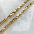 Srebrny złocony łańcuszek królewski 6 mm próby 925