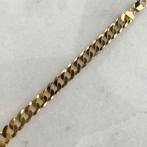 Złocona srebrna bransoletka pancerka 11 mm – Biżuteria próby 925