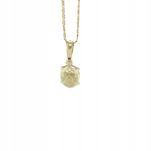 Złota zawieszka mały żółw 18 x 10 mm próby 585