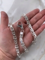Srebrny łańcuszek królewski splot 7,5 mm próby 925
