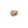 Złoty moduł do bransoletek serce rose gold 585