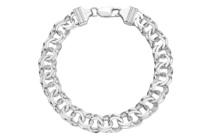 Srebrna bransoletka garibaldi 10 mm próby 925