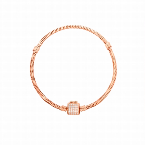 Złota bransoletka baza modułów z cyrkoniami  ROSE próby 585
