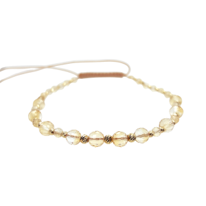 Złoty choker i bransoletka z cytrynem - złoto 585