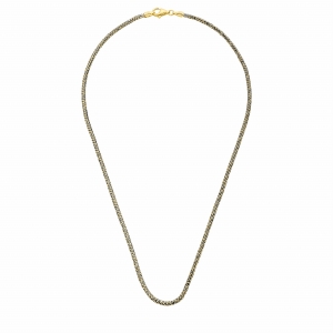 Srebrny złocony łańcuszek żmijka 50cm/2,5 mm 925