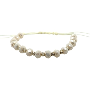 Złota bransoletka handmade z kwarcem 3 kolory 585
