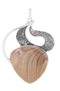Srebrna zawieszka 925 z agatem pasiastym Natura Stone
