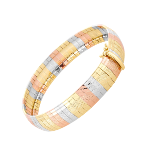 Złota bransoletka Kleopatra 14 mm próby 585
