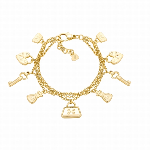 Złota bransoletka Secret Keys próby 585
