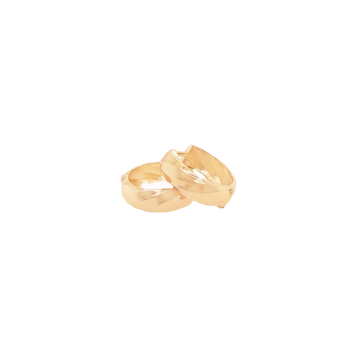 Złote kolczyki koła rose gold próby 585