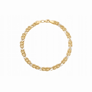 Złota bransoletka listeczki 5 mm próba 585