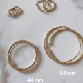 Złote kolczyki diamentowane koła 2 mm w wariantach próby 585