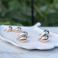 Złote kolczyki łezki krople rose gold warianty próby 585