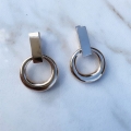 Złote kolczyki okręgi rose gold próby 585