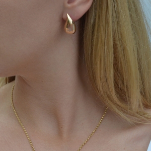 Złote kolczyki łezki krople rose gold warianty próby 585