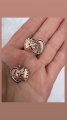 Złoty wisiorek serduszko z Matką Bożą rose gold próby 585