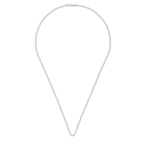 Łańcuszek z białego pełnego złota pancerka pave 3,80 mm 585