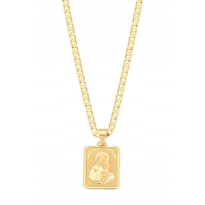 Złoty łańcuszek męski pancerka 3,8mm pave próby 585