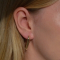 Złote kolczyki spinacze 31 x 14 mm próby 585