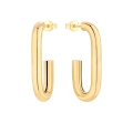 Złote kolczyki spinacze 31 x 14 mm próby 585