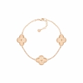 Złota bransoletka rose gold kwiatki 15 mm próby 585