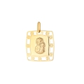 Medalik z wizerunkiem Matki Bożej 19x18 mm próby 585