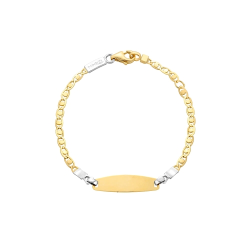 Złota bransoletka dla dziecka z blaszką 19 x 5 mm próby 585