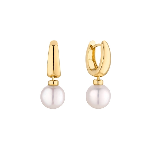 Złote kolczyki Aurea Pearl perły w złocie próby 585