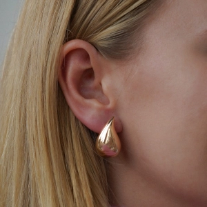 Złote kolczyki łezki krople rose gold warianty próby 585