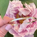 Złota bransoletka młotkowana sztywna 3 mm – próba 585