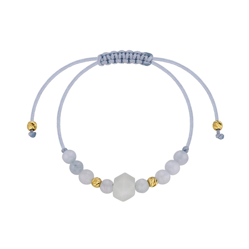 Bransoletka z akwamarynem Aqua balance– próba 585