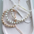 Złota bransoletka handmade z kwarcem 3 kolory 585