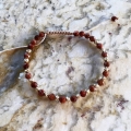 Złota bransoletka z piaskiem pustyni handmade 585