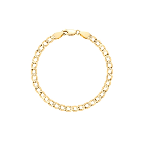 Złota bransoletka pancerka pave 4,7 mm próby 585