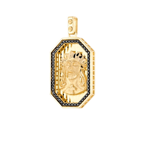 Złoty wisiorek Sanctus Octagon próby 585