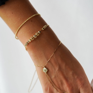 Złota bransoletka i naszyjnik Mira Beads próby 585