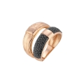 Złoty pierścionek Duo Agate Rose próby 585