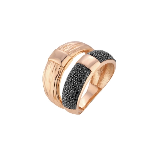 Złoty pierścionek Duo Agate Rose próby 585