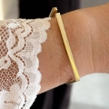 Złota bransoletka Modern Line sztywna próby 585