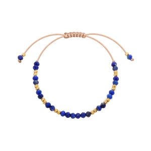 Złota bransoletka i choker z lapis lazuli próba 585