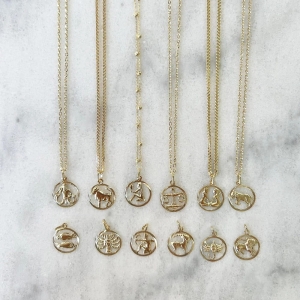 Złota zawieszka znak zodiaku próby 585