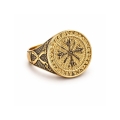 Złoty sygnet Compass Aureus próba 585