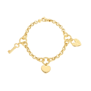 Złota bransoletka Golden Heart Garden próba 585